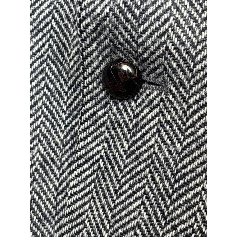 Anderson Little Mens Grey Herringbone Blazer Sport Coat Two Woven Buttons Jacket